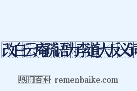 改白云庵疏语为李道大反义词是什么意思的图片